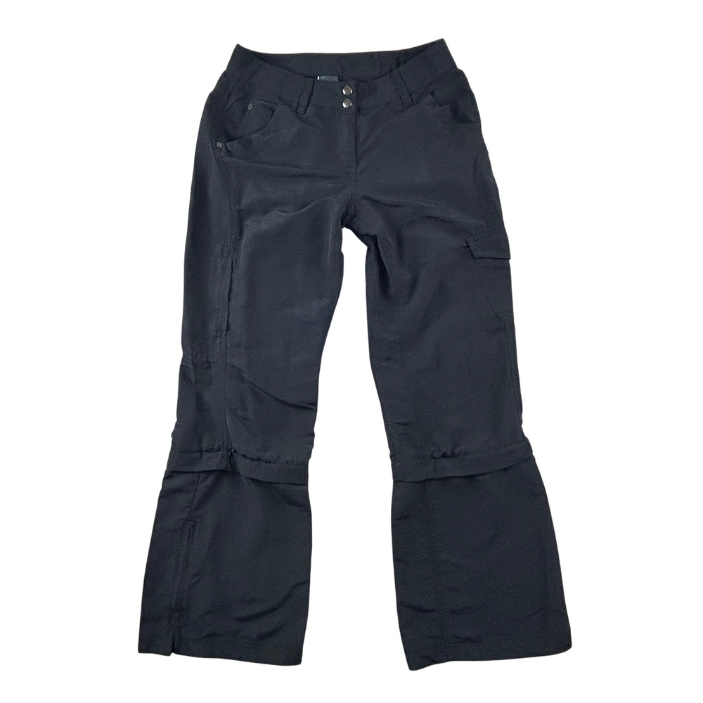 MEC Convertible Cargo Pants Zip-Off Women's 6 Short Black Hiking